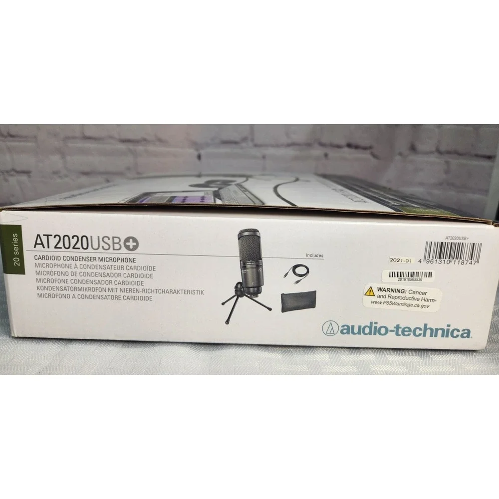 NEW! Original Audio Technica At2020USB-X USB Microphone w/Bag, + Shock Pop Filte